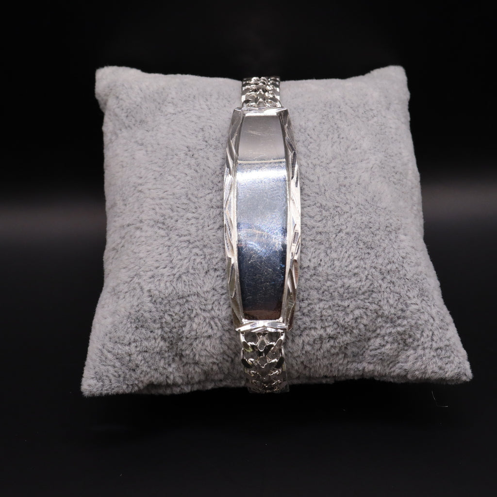 Esclava De Plata .925 Estilo Cubana Doble 20.5 cm