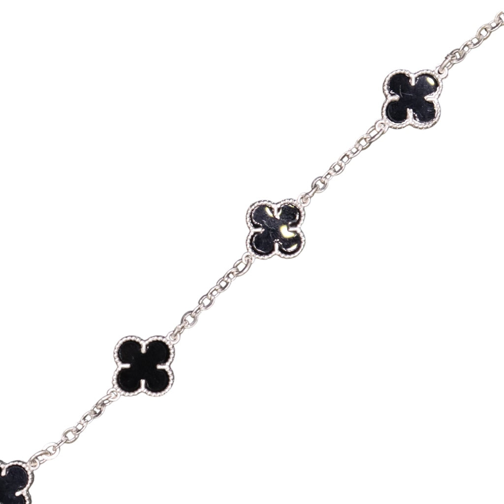 Pulso De Plata .925 Estilo Trebol 18 cm