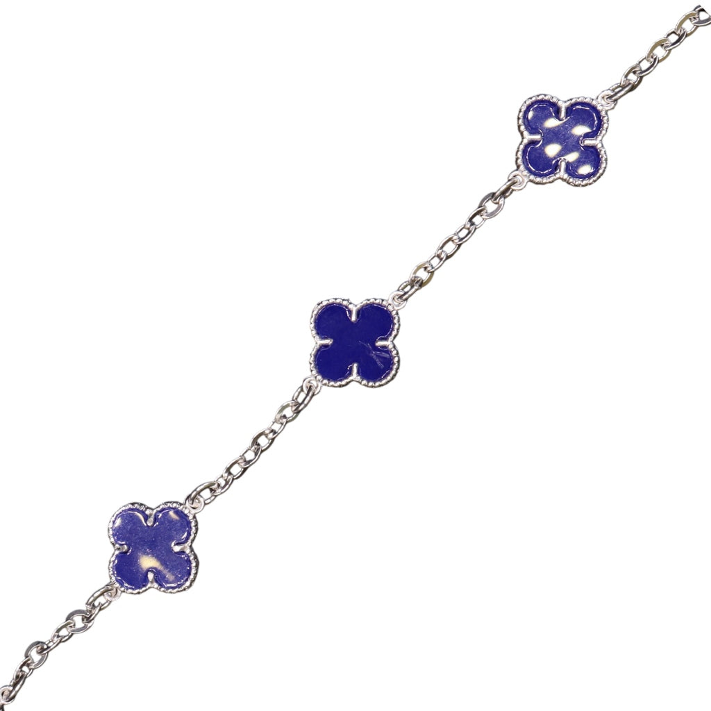 Pulso De Plata .925 Estilo Trebol 18 cm