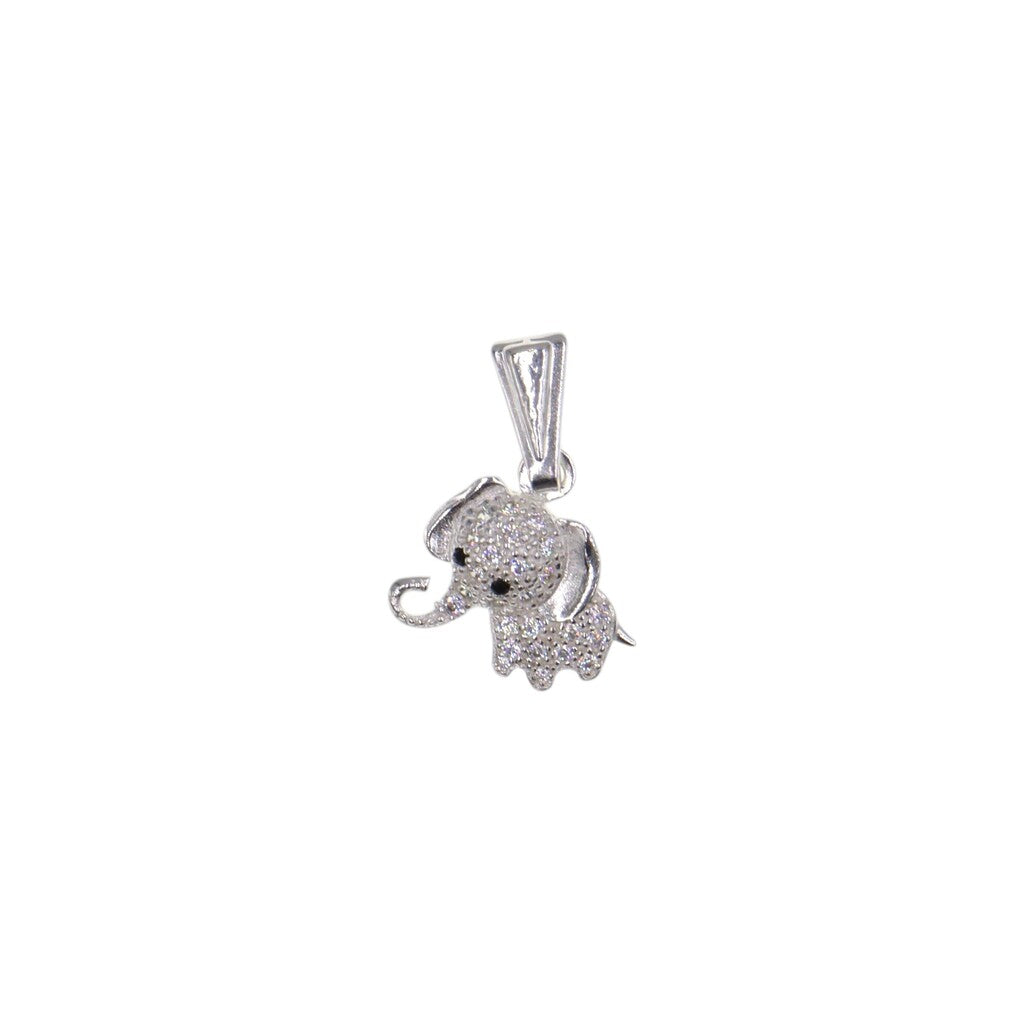 Dije De Elefante Blanco + Cadena en Plata .925