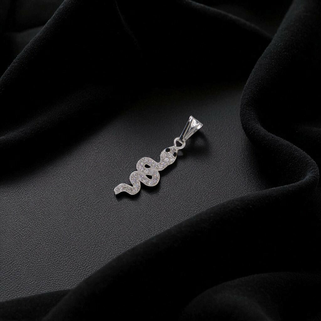 Dije De Serpiente + Cadena en Plata .925