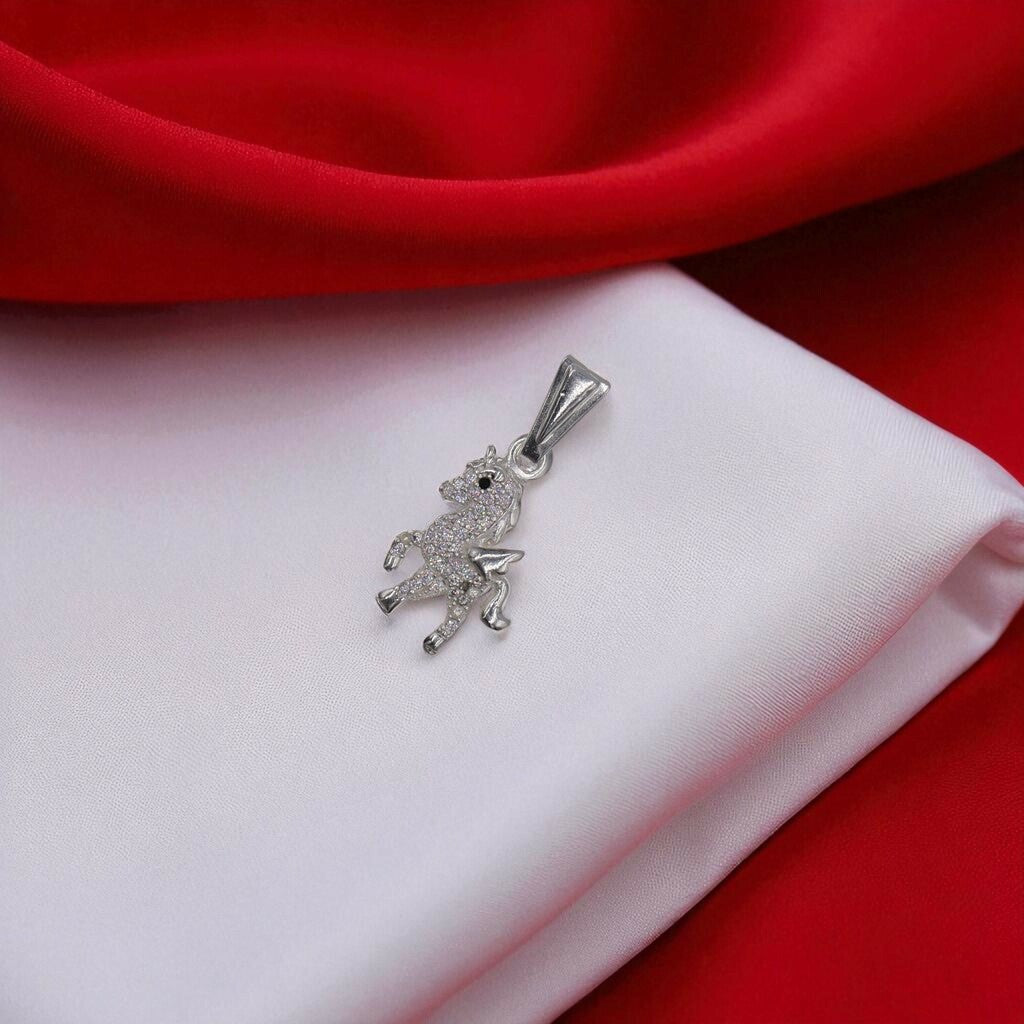 Dije De Caballo + Cadena en Plata .925