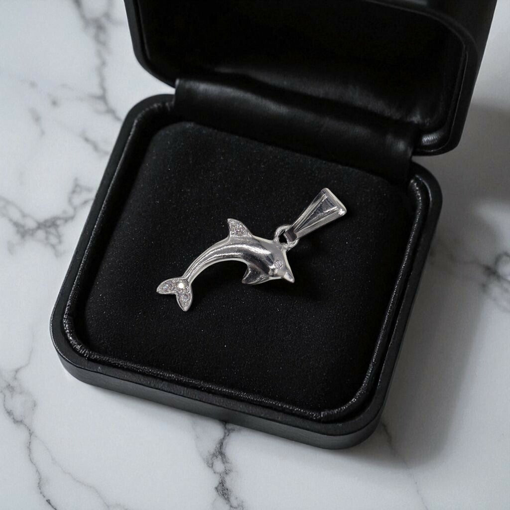 Dije De Delfin + Cadena en Plata .925