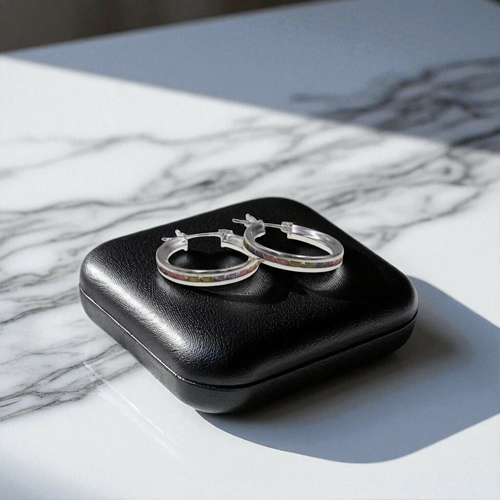 Arracadas Multicolor de Plata .925