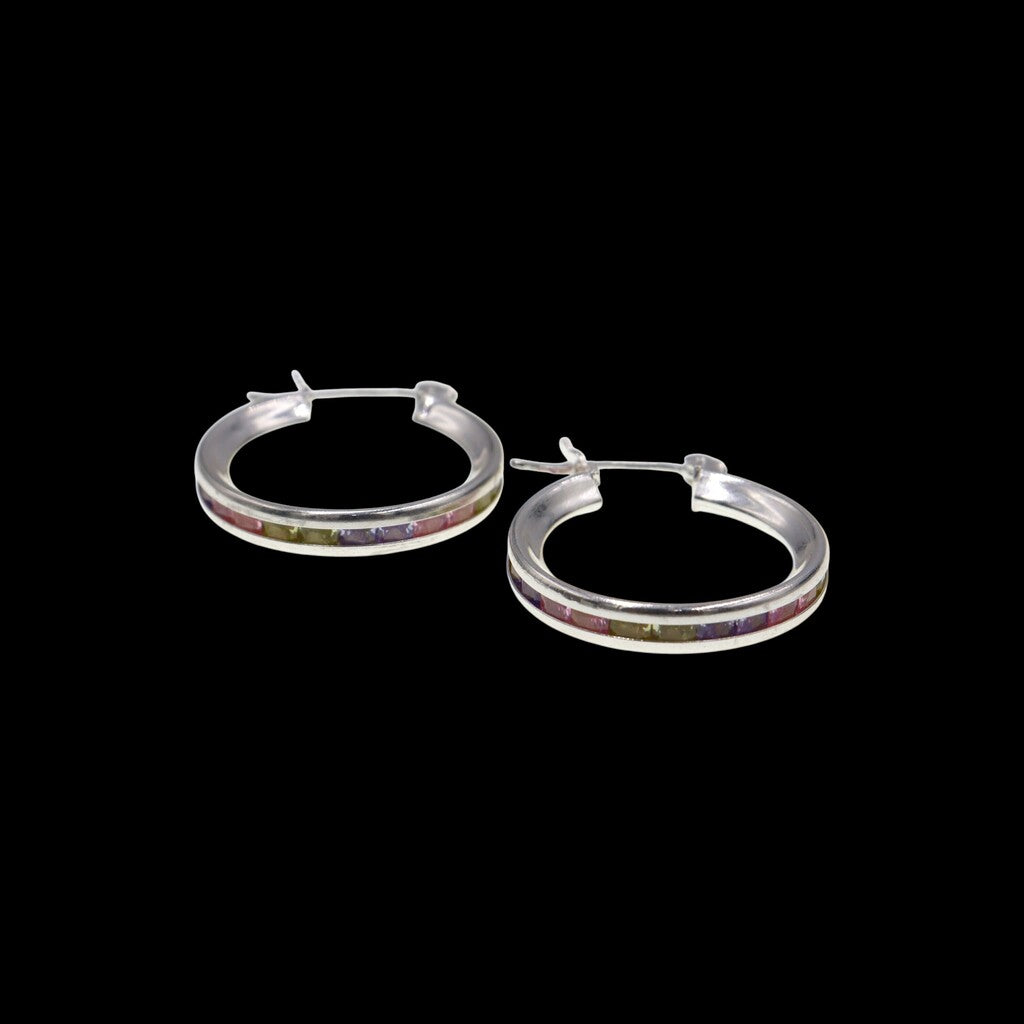 Arracadas Multicolor de Plata .925