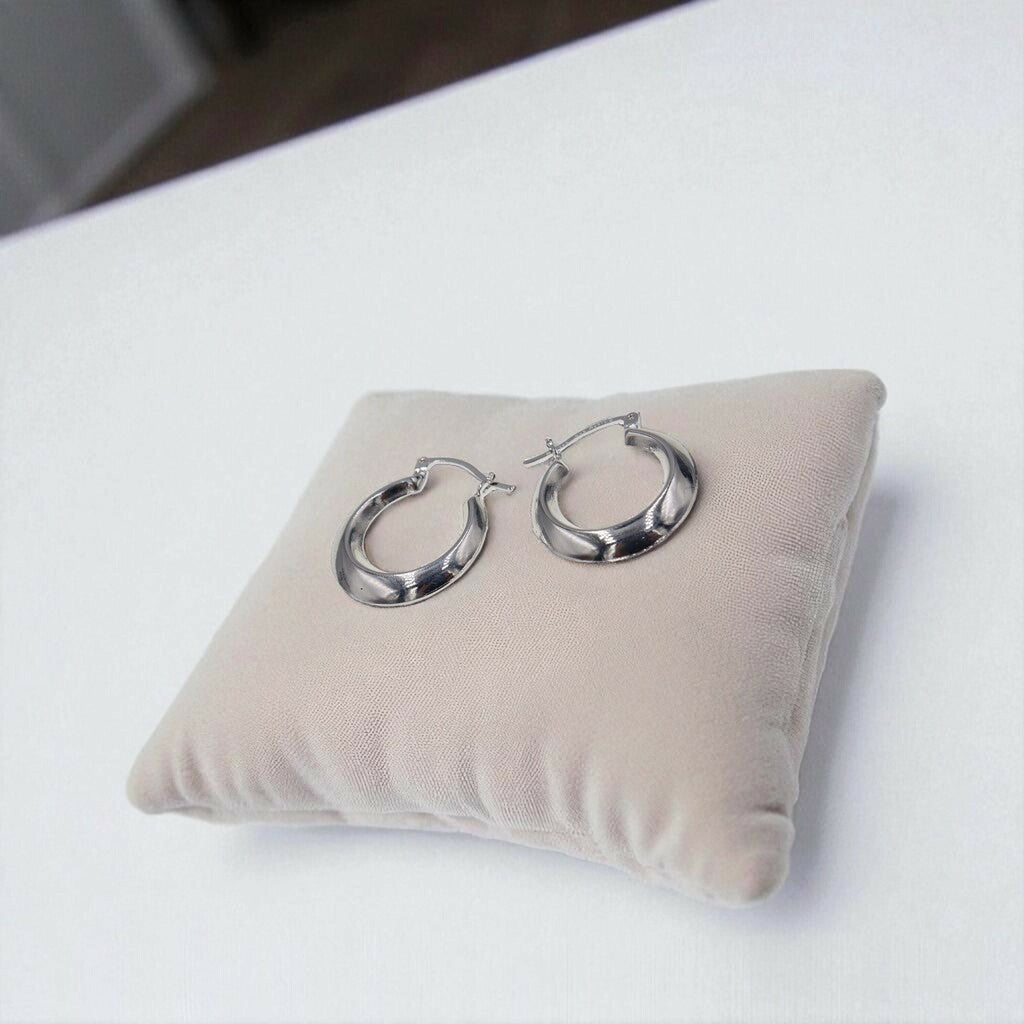 Arracadas Lisa de Plata .925