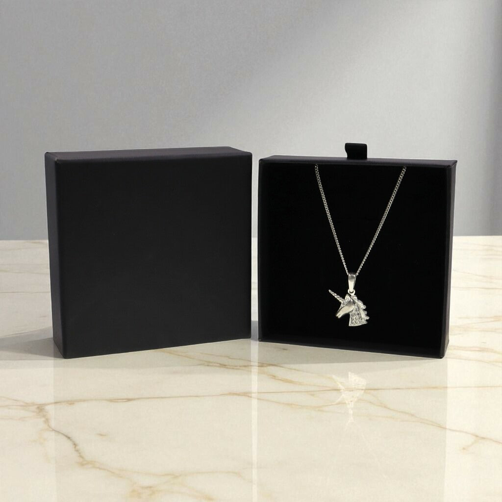 Dije De Unicornio + Cadena en Plata .925
