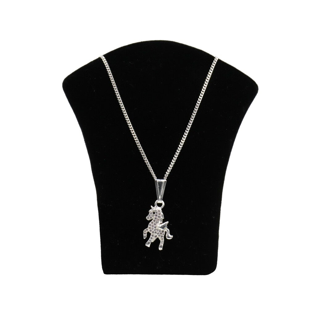 Dije De Caballo + Cadena en Plata .925