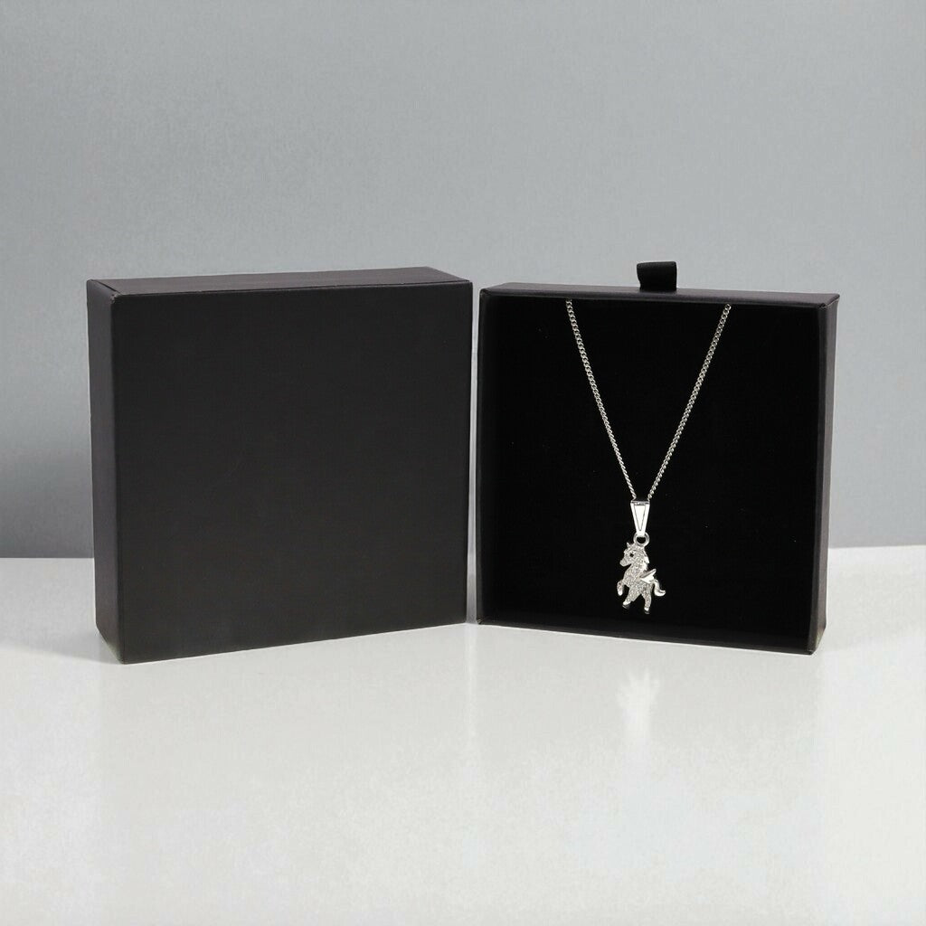 Dije De Caballo + Cadena en Plata .925