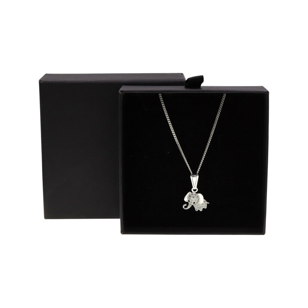 Dije De Elefante Blanco + Cadena en Plata .925
