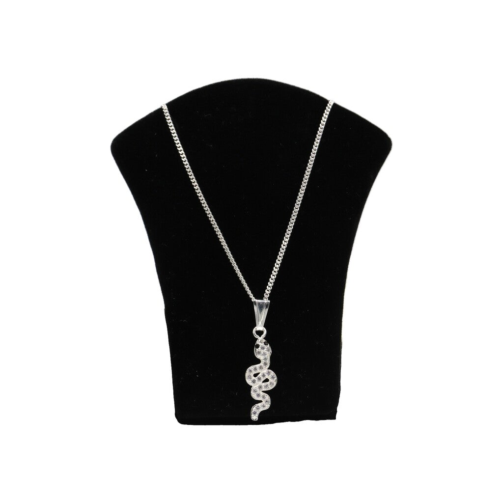 Dije De Serpiente + Cadena en Plata .925