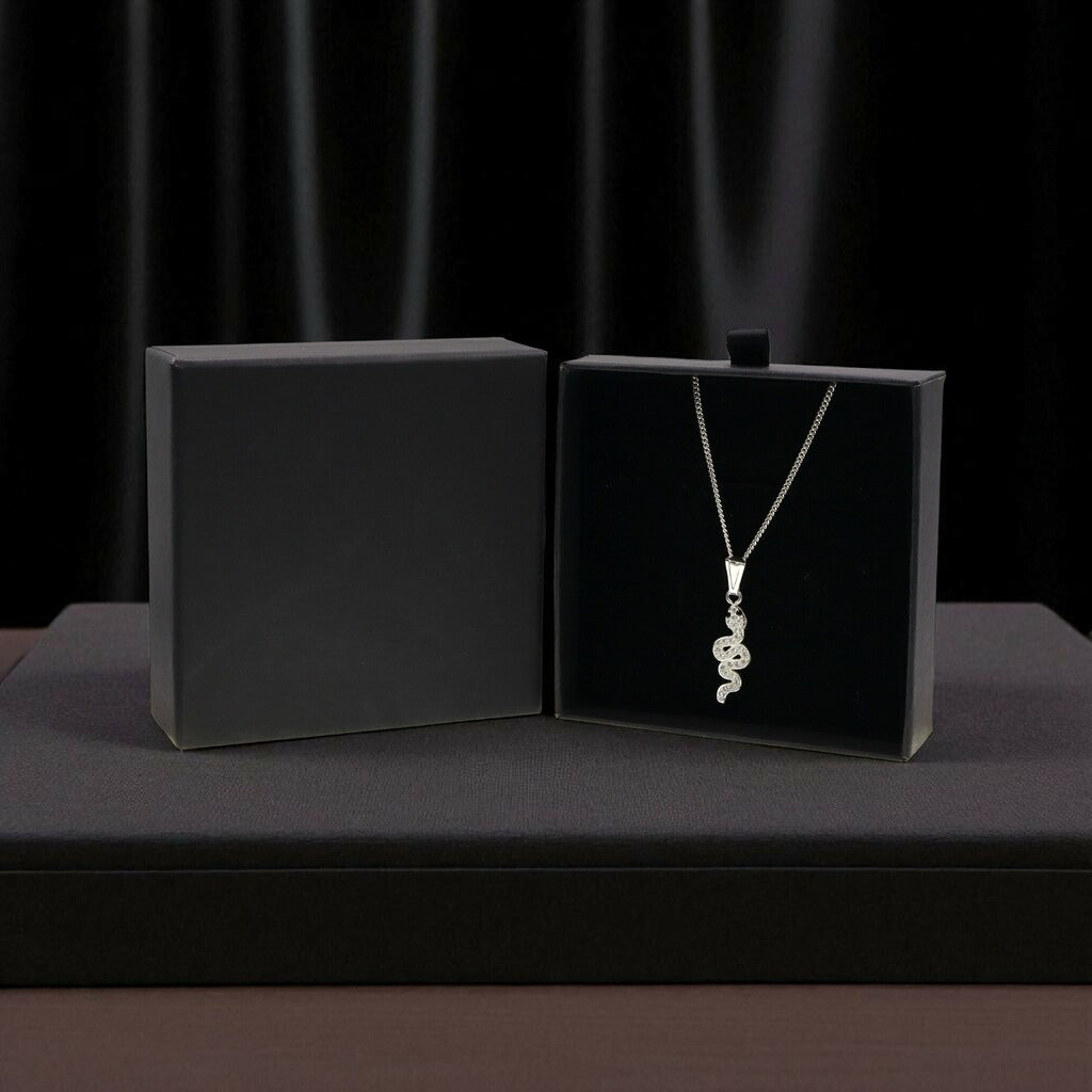 Dije De Serpiente + Cadena en Plata .925