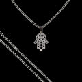 Dije Mano De Fatima + Cadena en Plata .925
