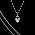 Dije Mano De Fatima + Cadena En Plata .925