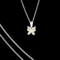 Dije De Mariposa + Cadena en Plata .925