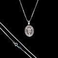 Medalla Jesus + Cadena en Plata .925