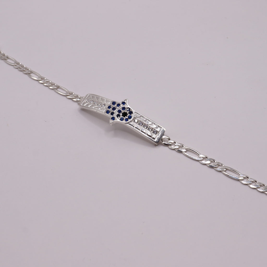 Esclava Estilo Mano De Fátima De Plata .925 18 cm