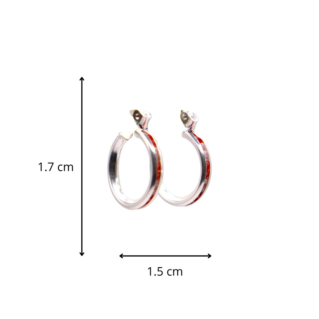 Aretes De Plata .925 Estilo Naranja Tamaño Mini