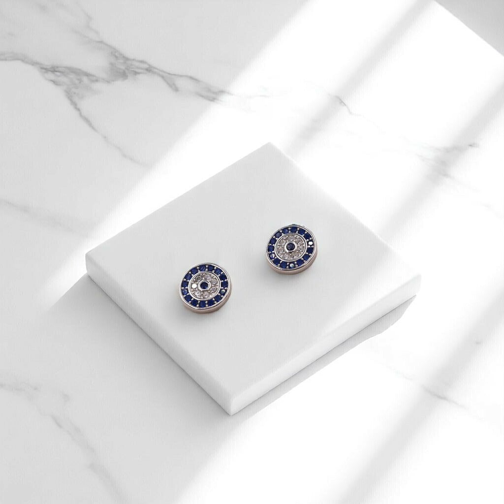 Broquel Ojo Turco Azul de Plata .925