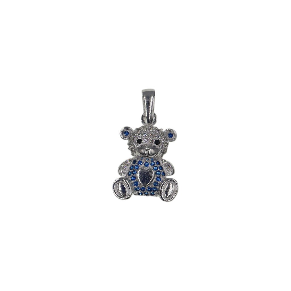 Dije Oso Circonia + Cadena en Plata .925