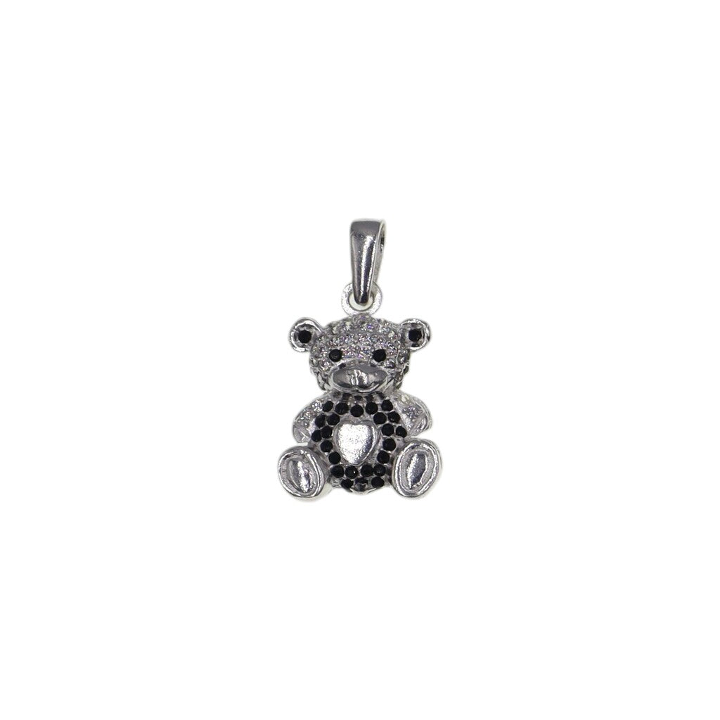 Dije Oso Circonia + Cadena en Plata .925
