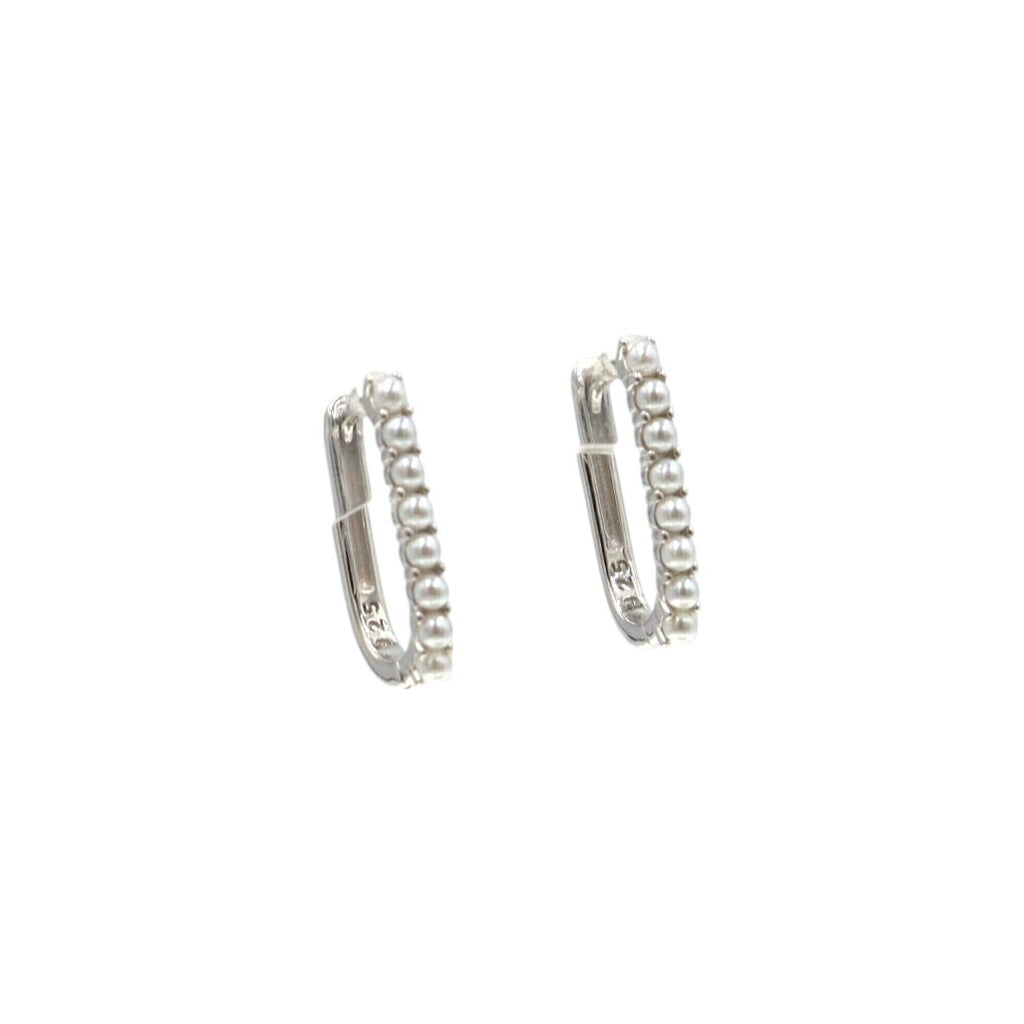 Arracadas de Perlas de Plata .925