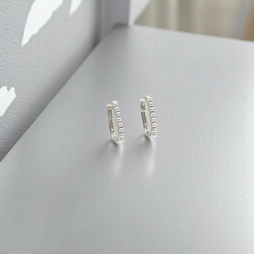 Arracadas de Perlas de Plata .925