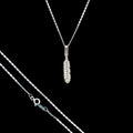 Dije Pluma + Cadena en Plata .925