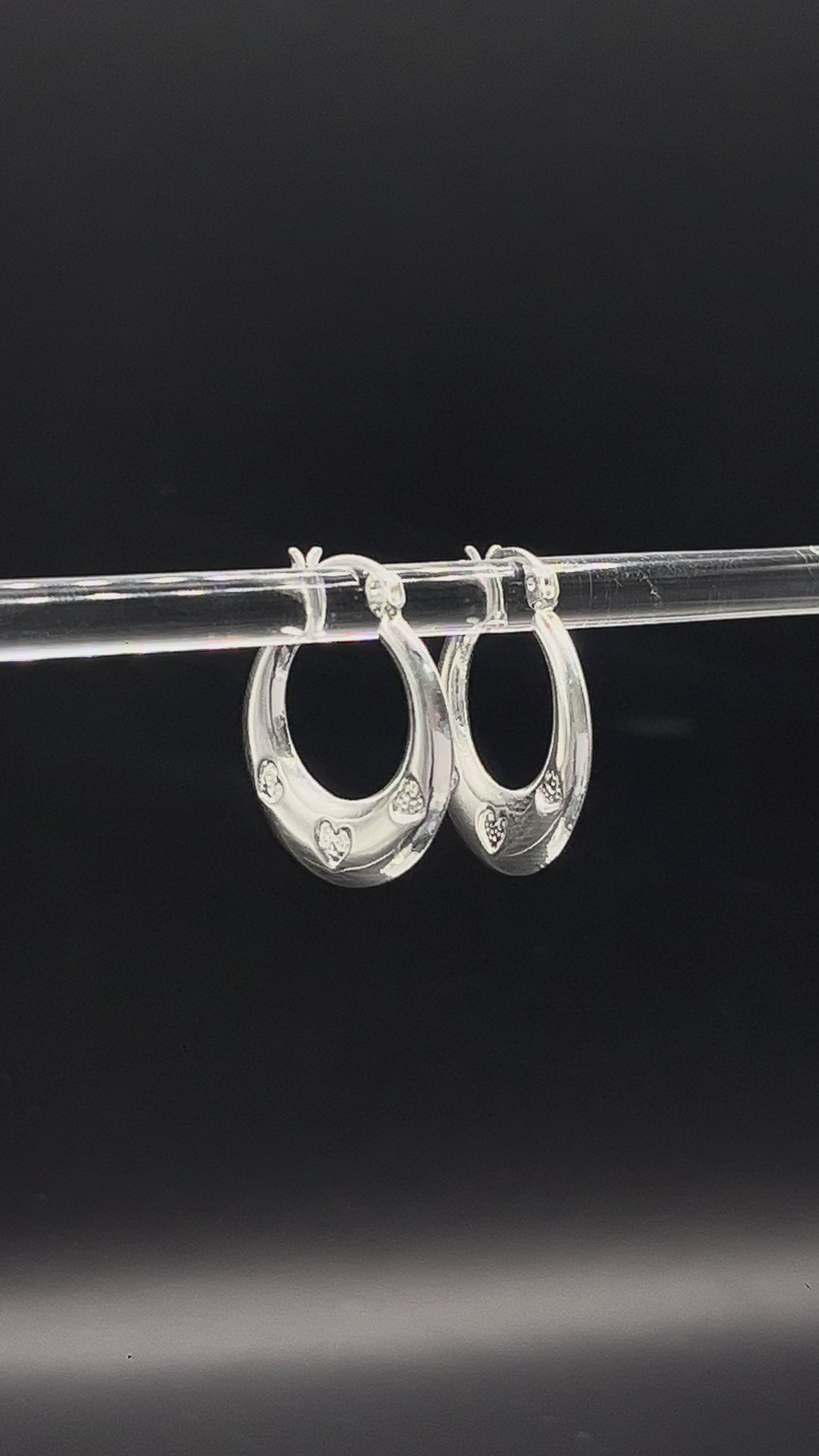 Arracadas De Corazones de Plata .925