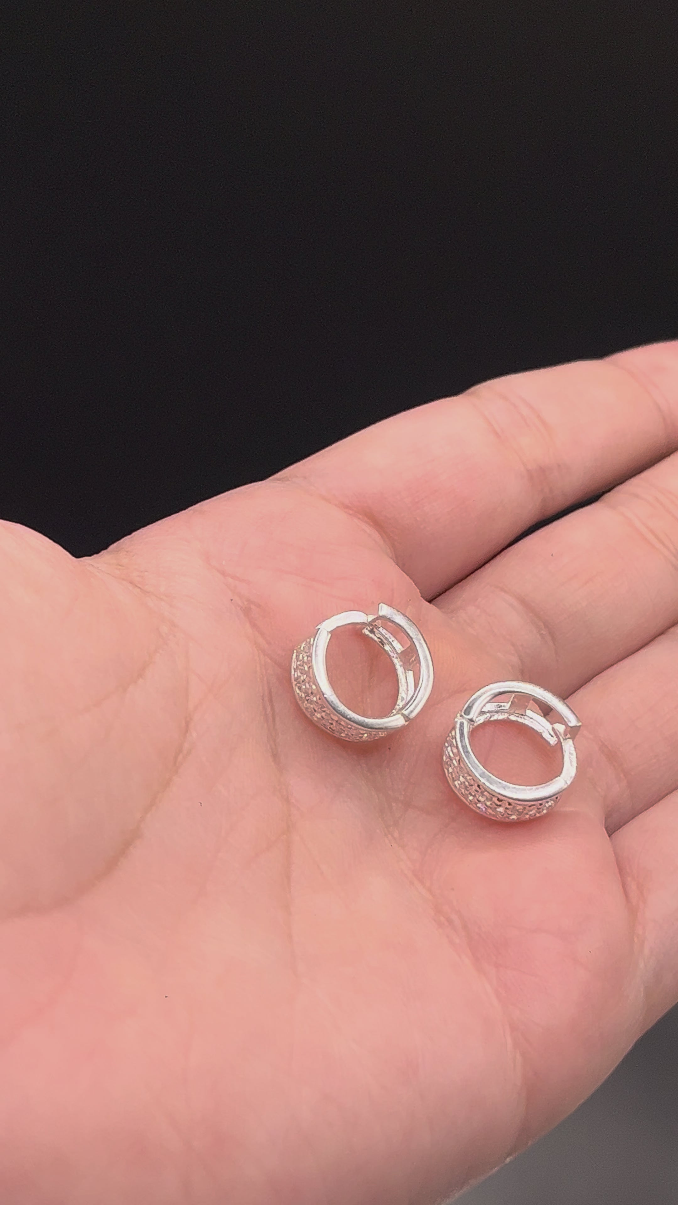 Aretes Huggies de Plata .925