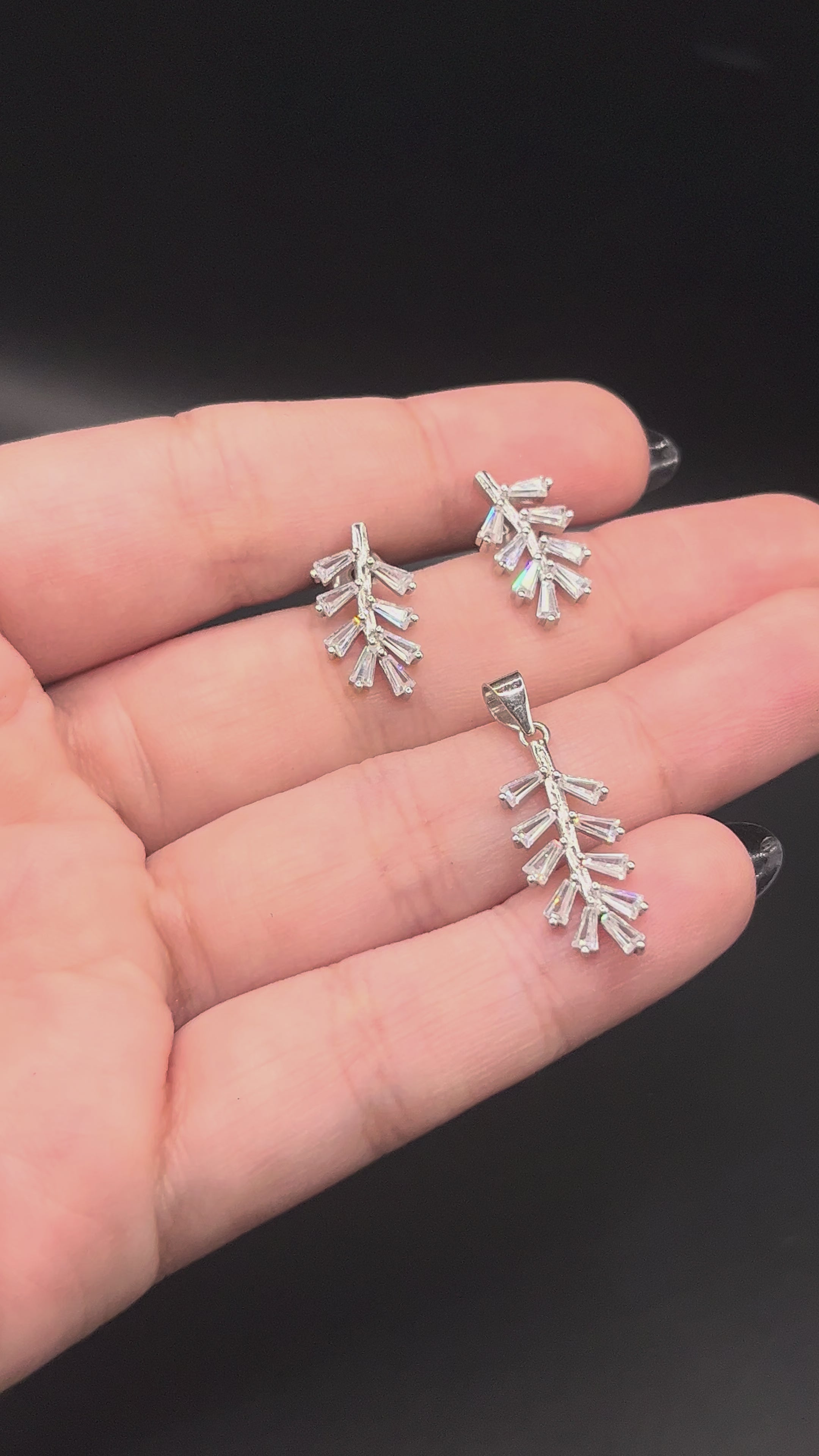 Aretes Hoja de Plata .925