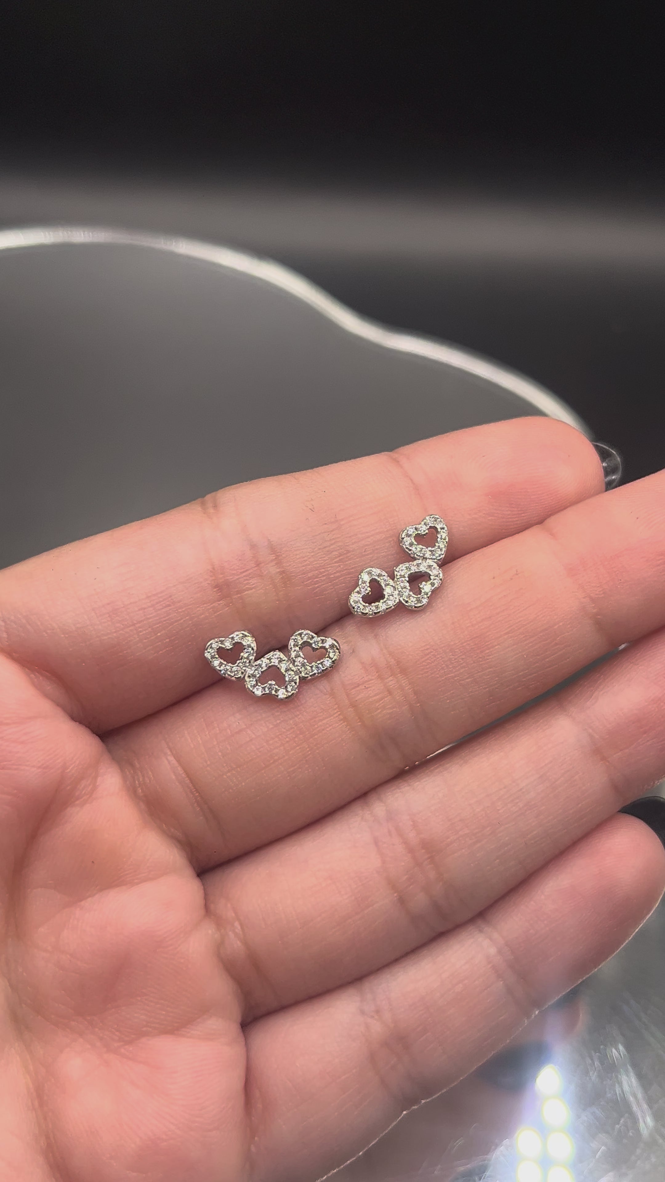 Broquel 3 Corazones de Plata .925