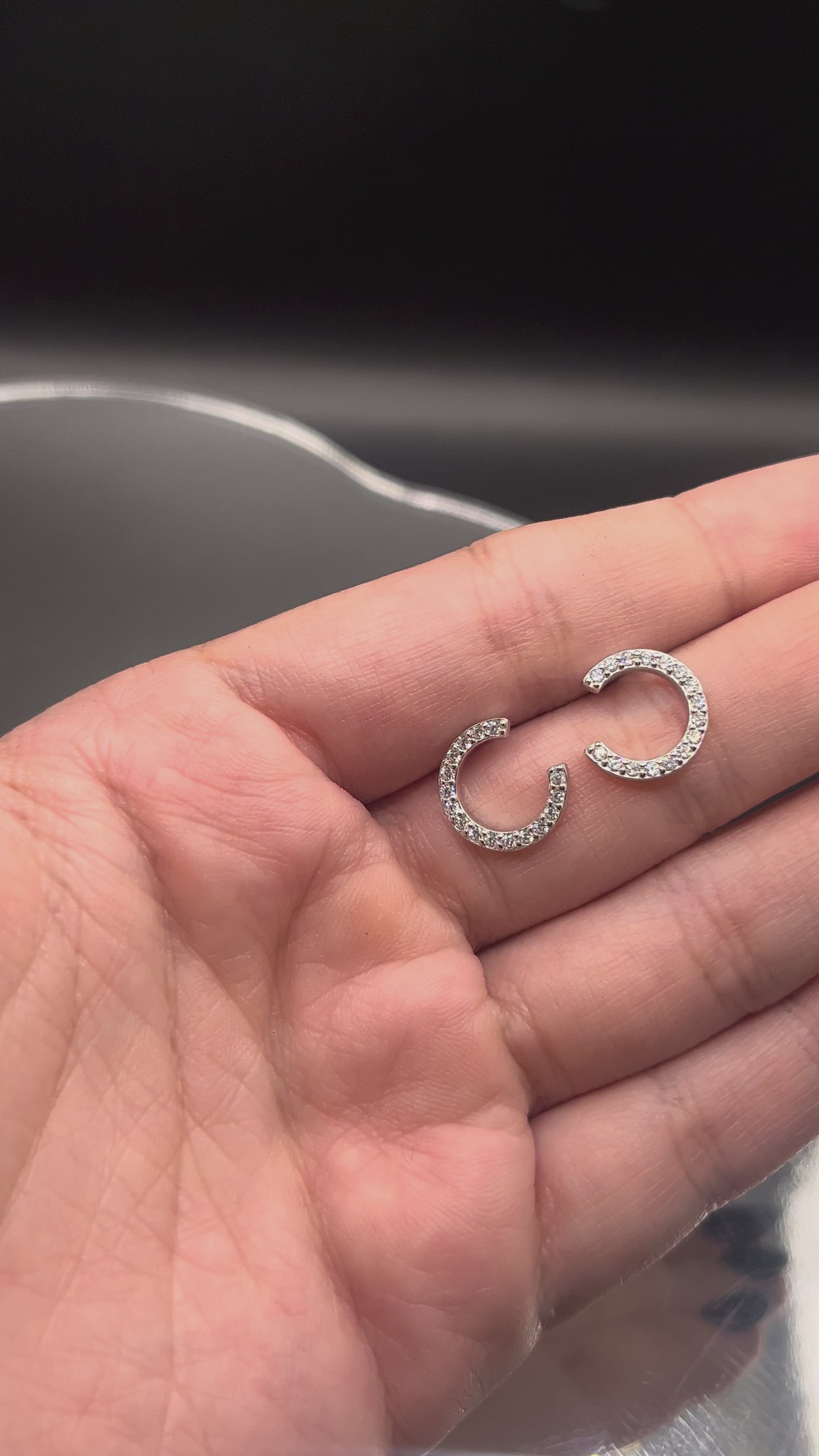 Arracadas Circonia Blanca de Plata .925