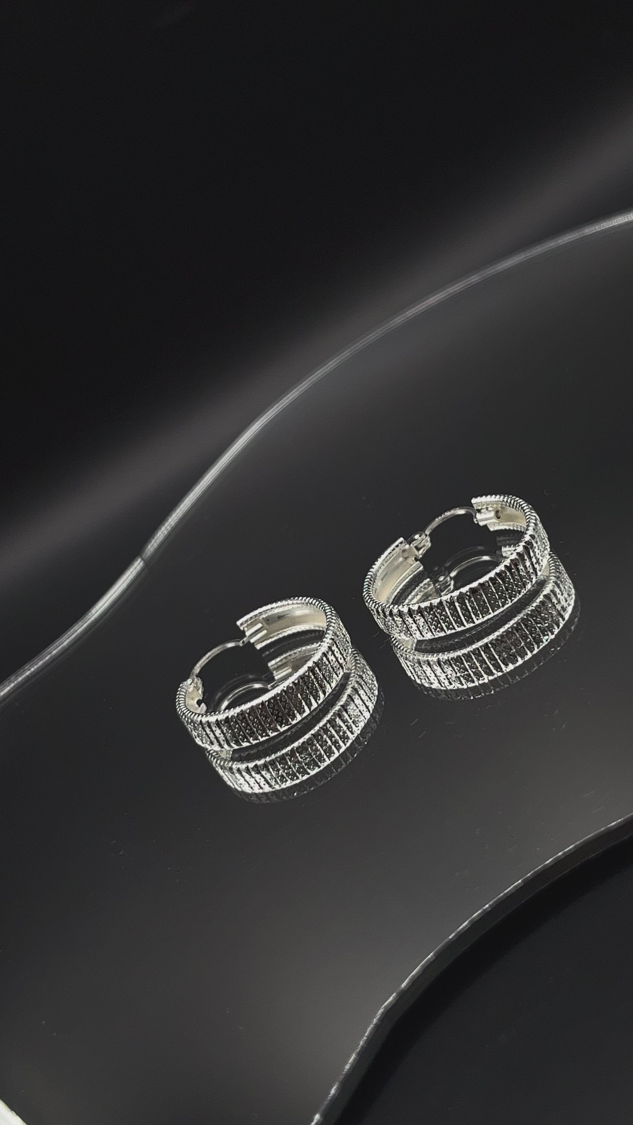 Arracadas Lineas Chica de Plata .925