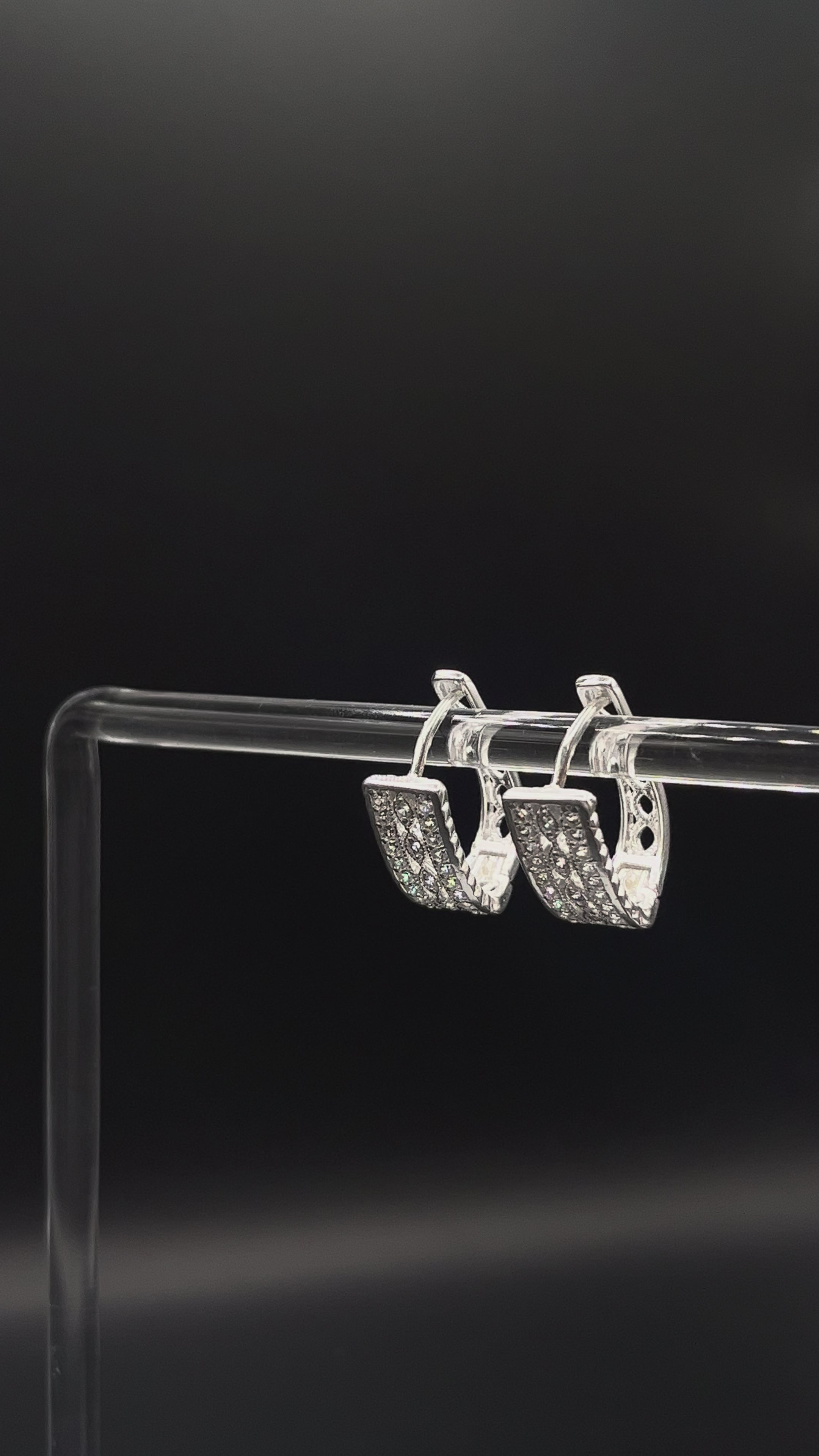 Aretes Rectangulares en Plata .925 Texturizados