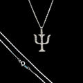 Dije Símbolo Griego Psi Ψ + Cadena en Plata .925