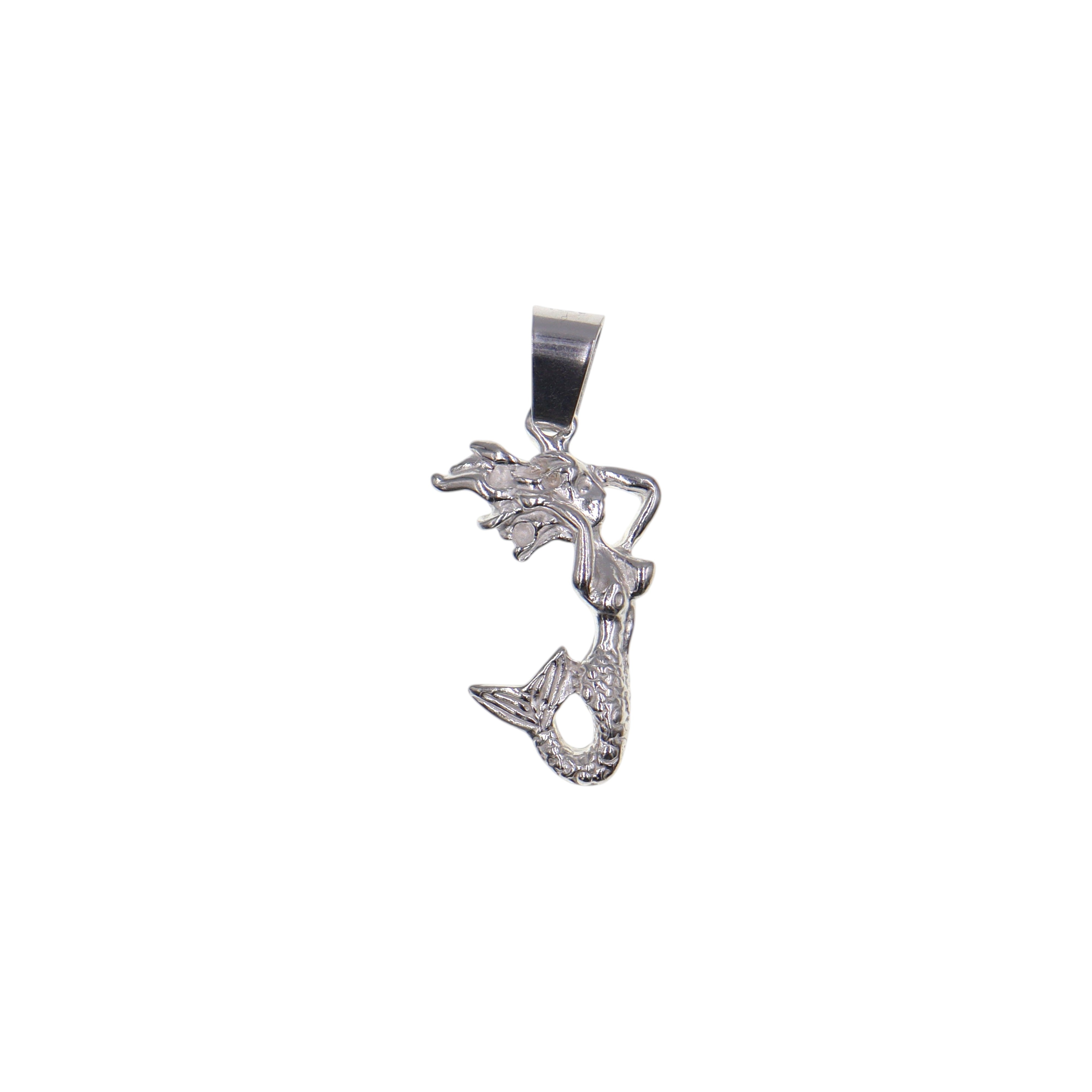 Dije De Sirena + Cadena En Plata .925