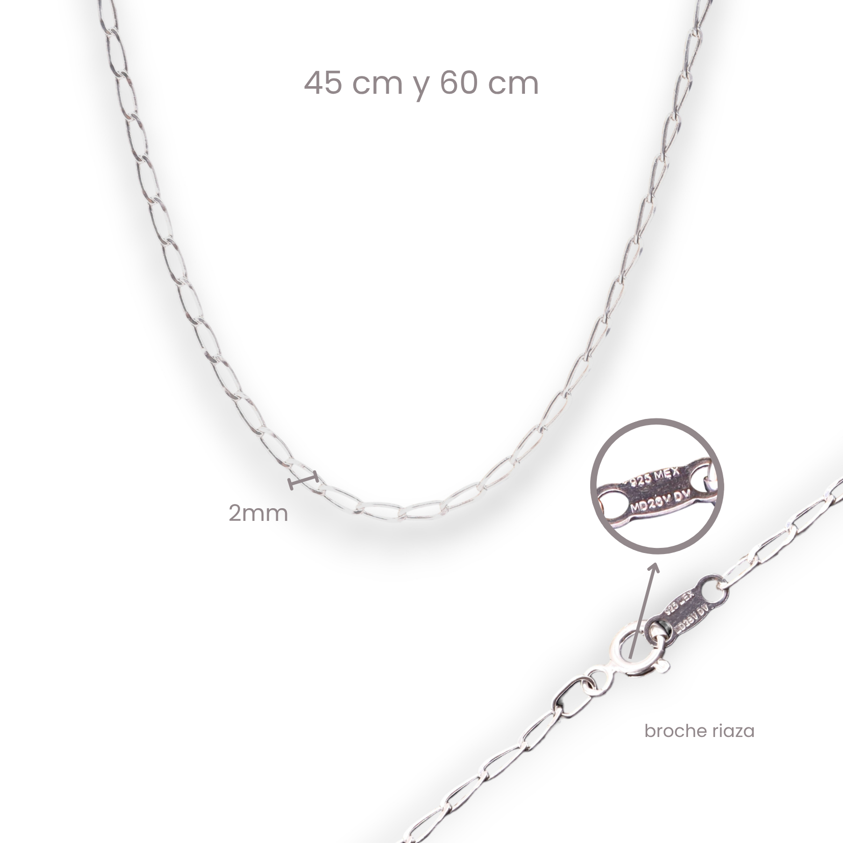 Cadena Tejido Inglés Plata .925