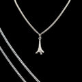 Dije Torre Eiffel Grande + Cadena en Plata .925