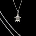 Dije De Tortuga + Cadena en Plata .925