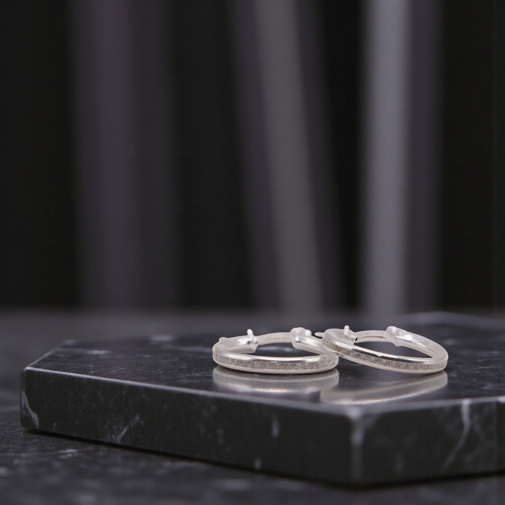 Aretes De Plata .925 Estilo Blancas Tamaño Chico