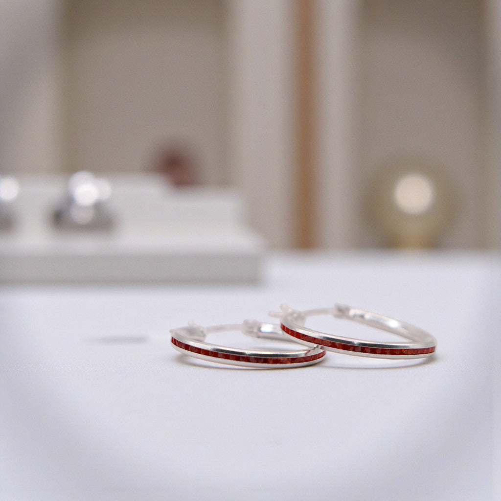 Aretes De Plata .925 Estilo Naranja Medianas