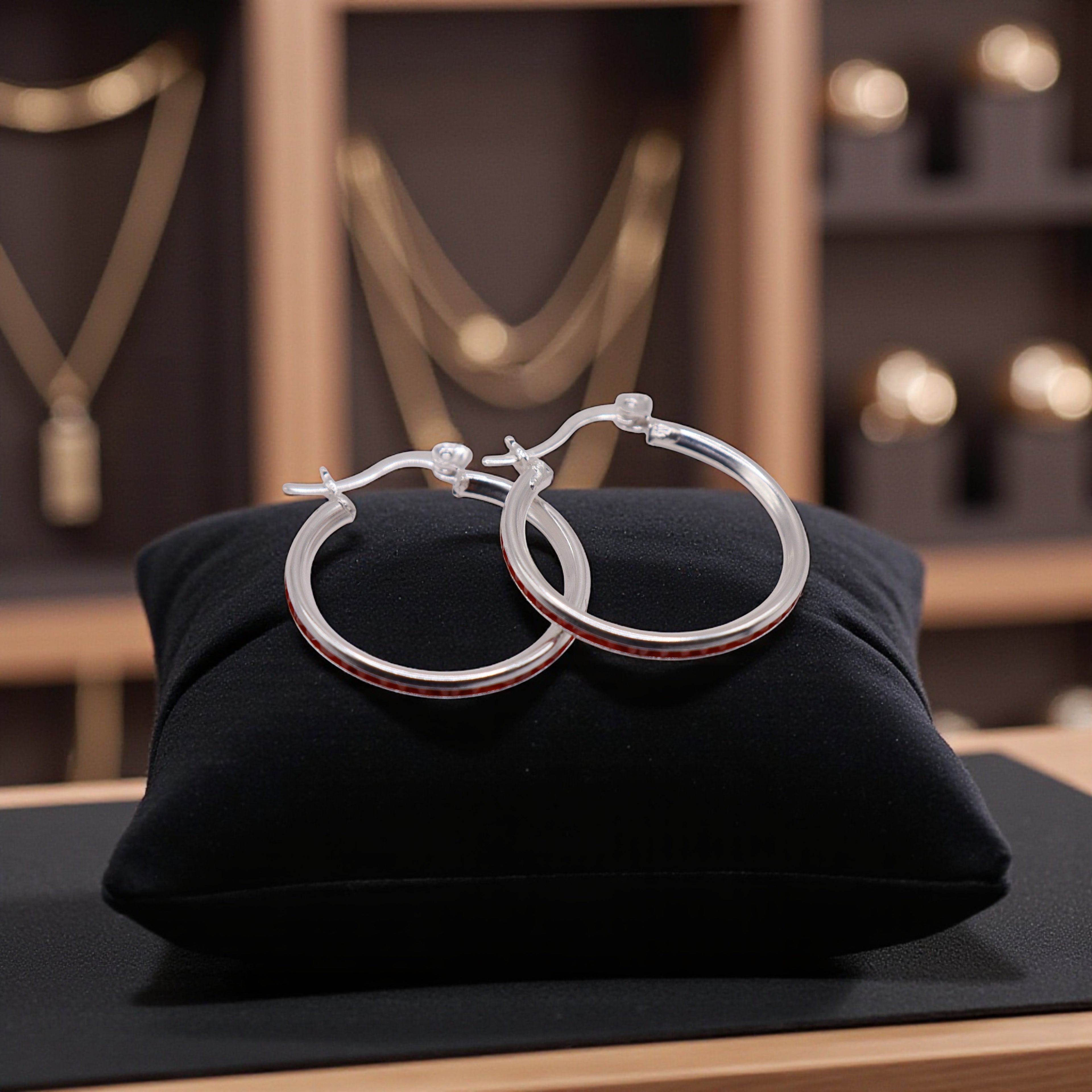 Aretes De Plata .925 Estilo Naranja Medianas