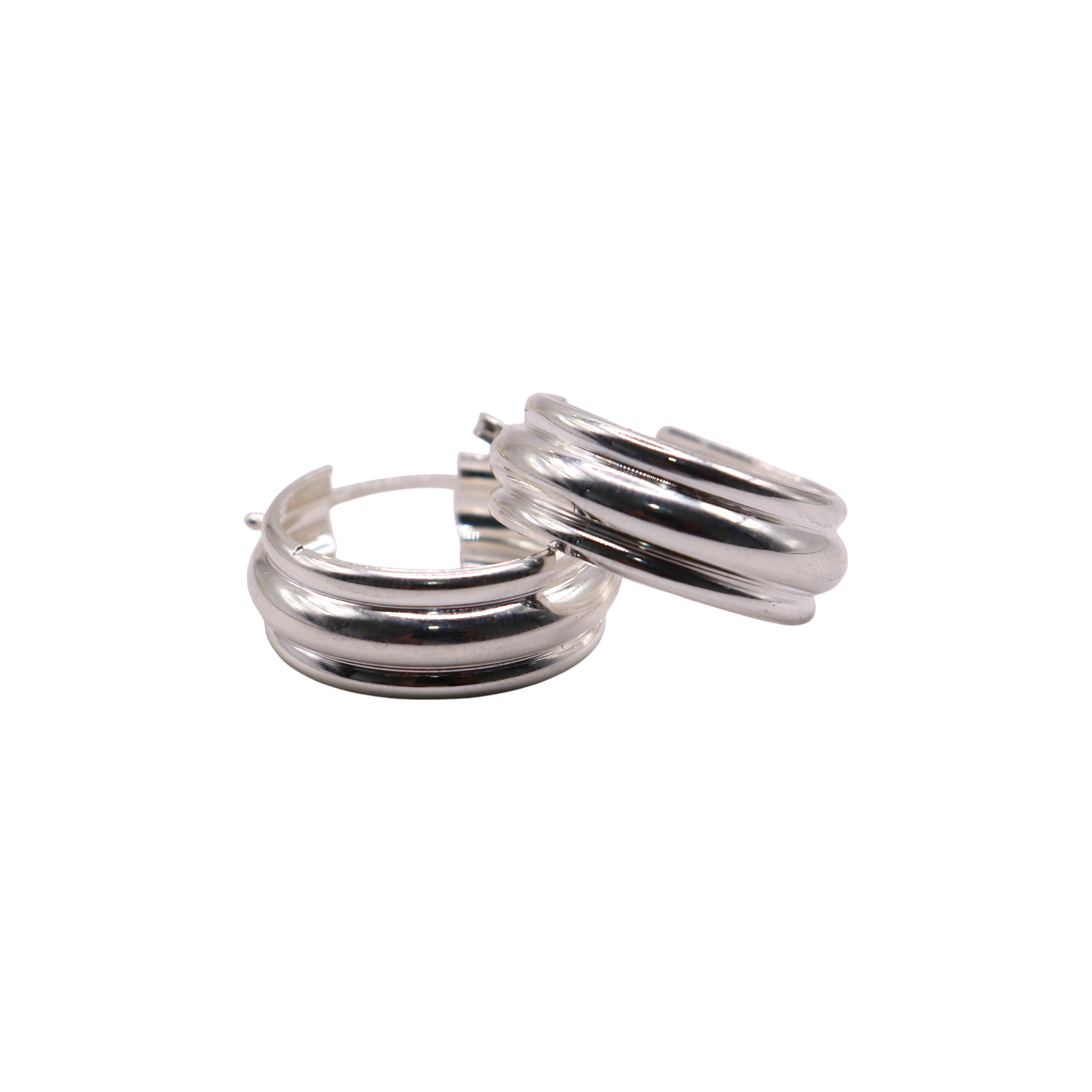 Aretes Tipo Arracada Triple En Plata .925
