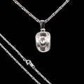 Dije De Sombrero Vaquero Chico + Cadena en Plata .925
