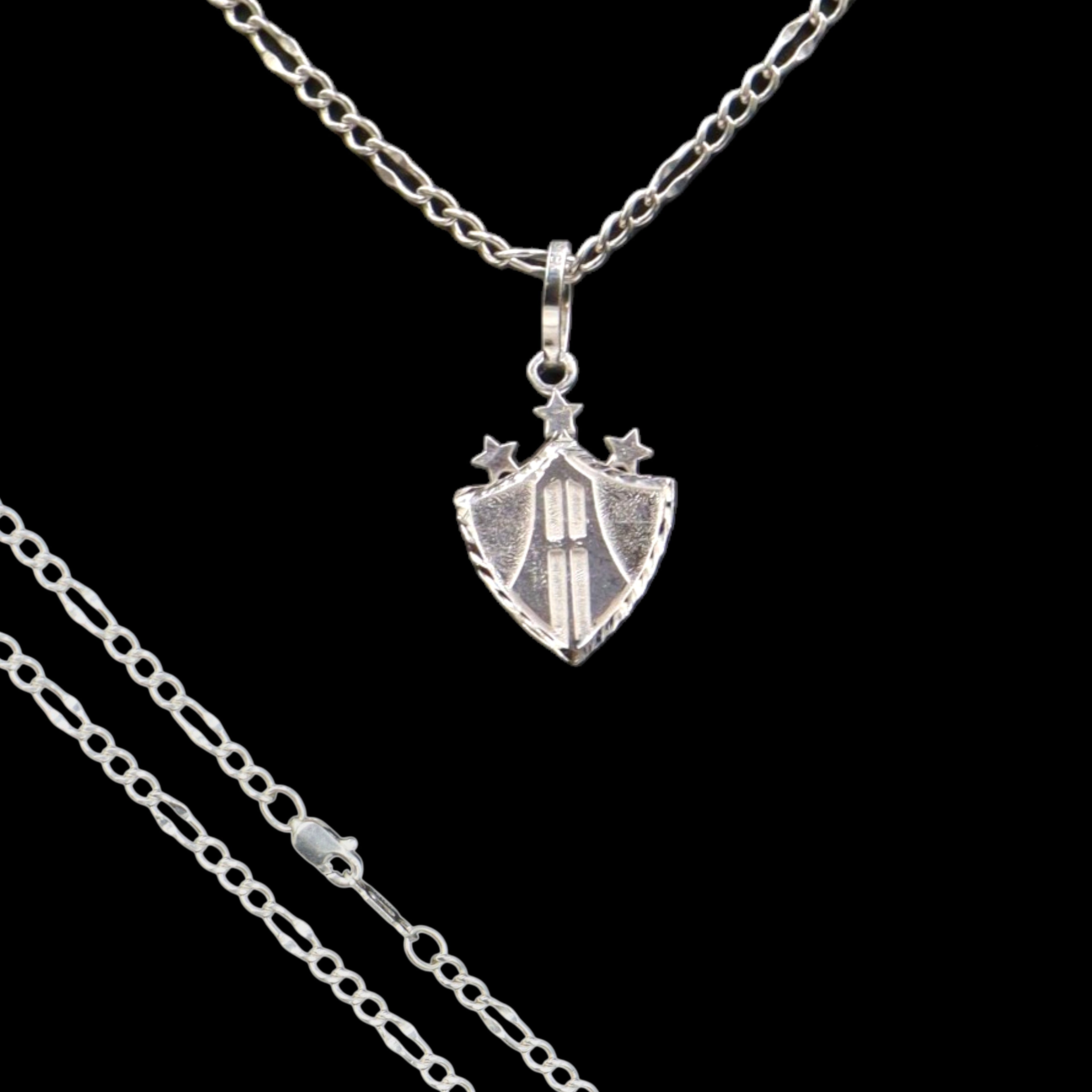 Dije Escudo Atlas + Cadena en Plata .925