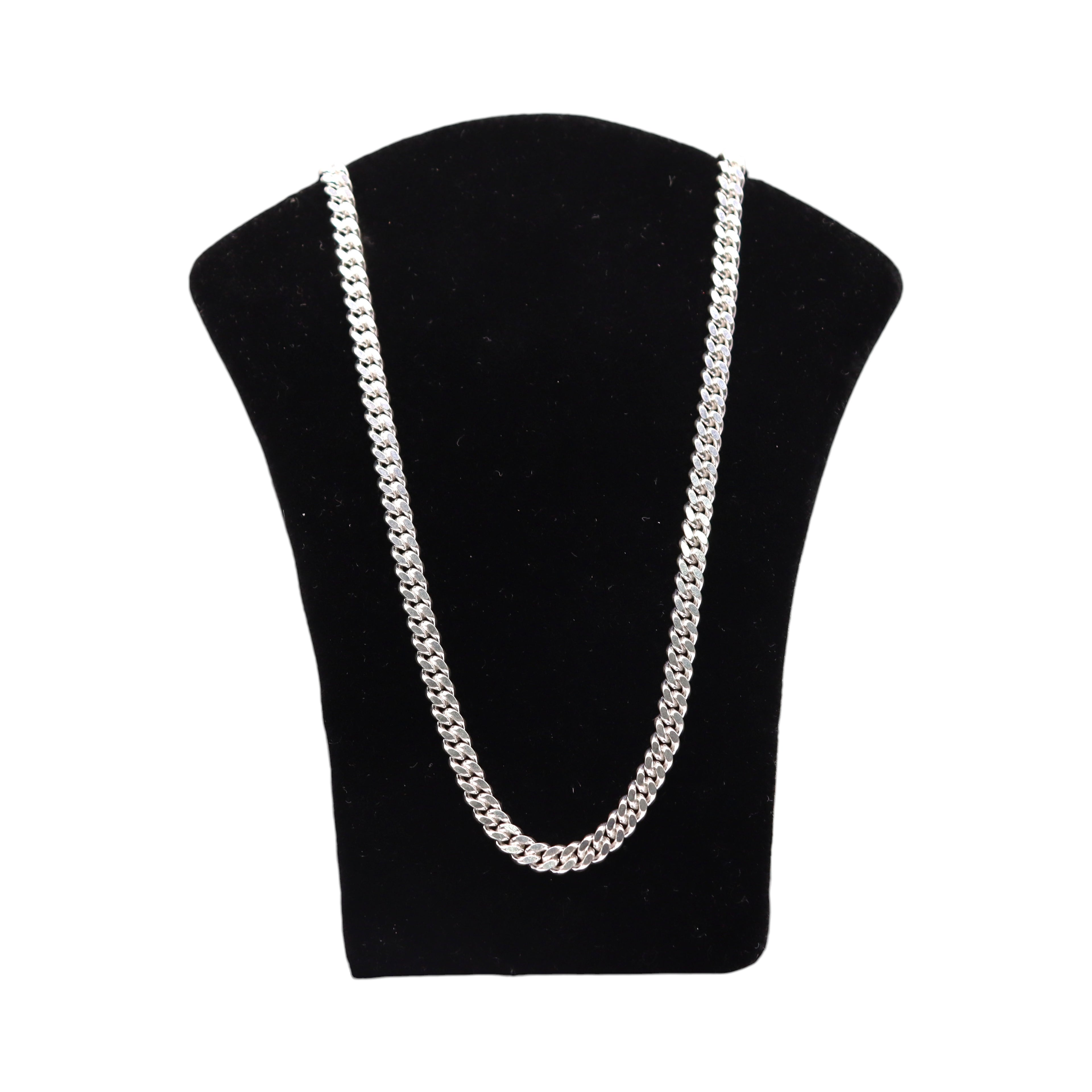 Cadena Cubana Cerrada Plata .925 55 cm