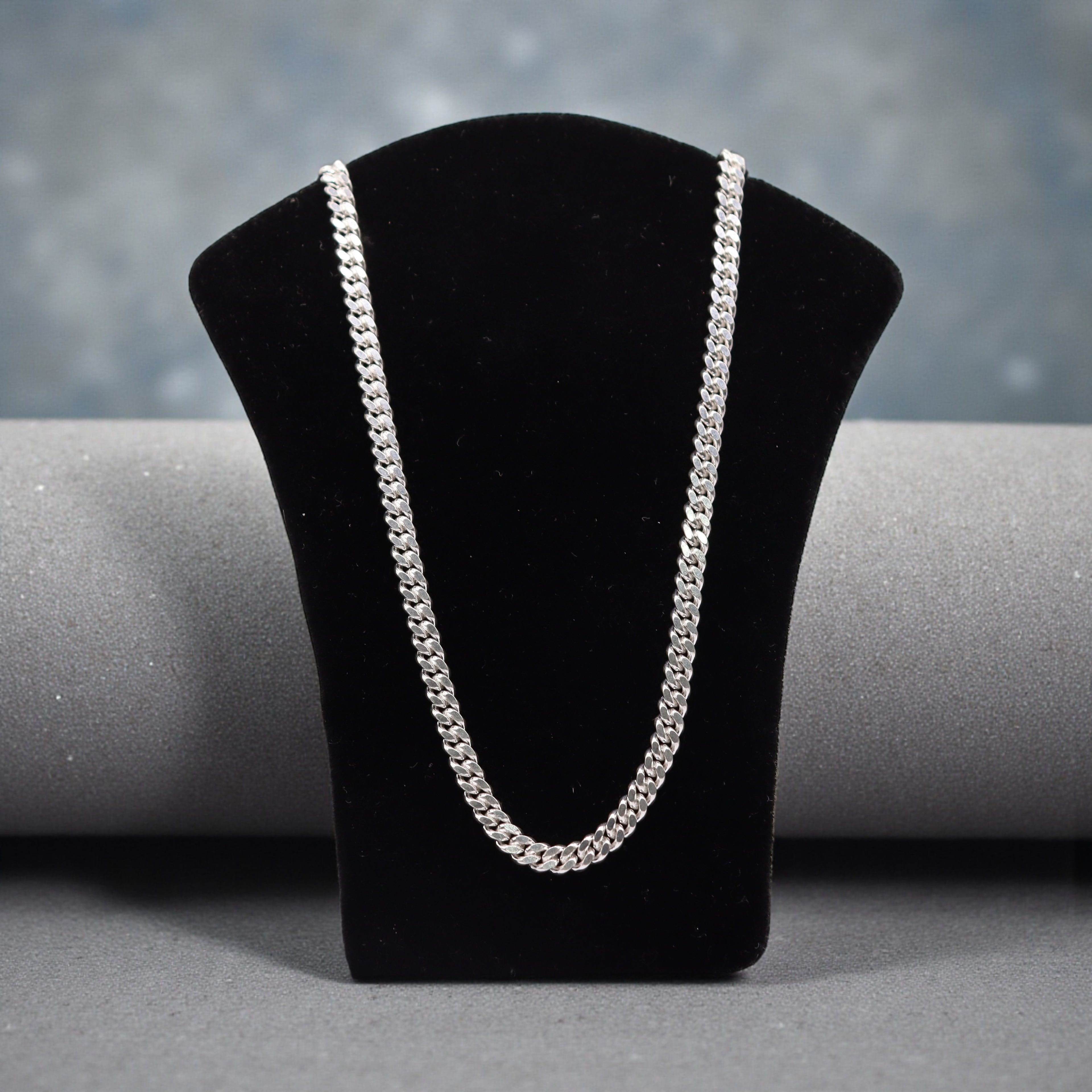 Cadena Cubana Cerrada Plata .925 55 cm