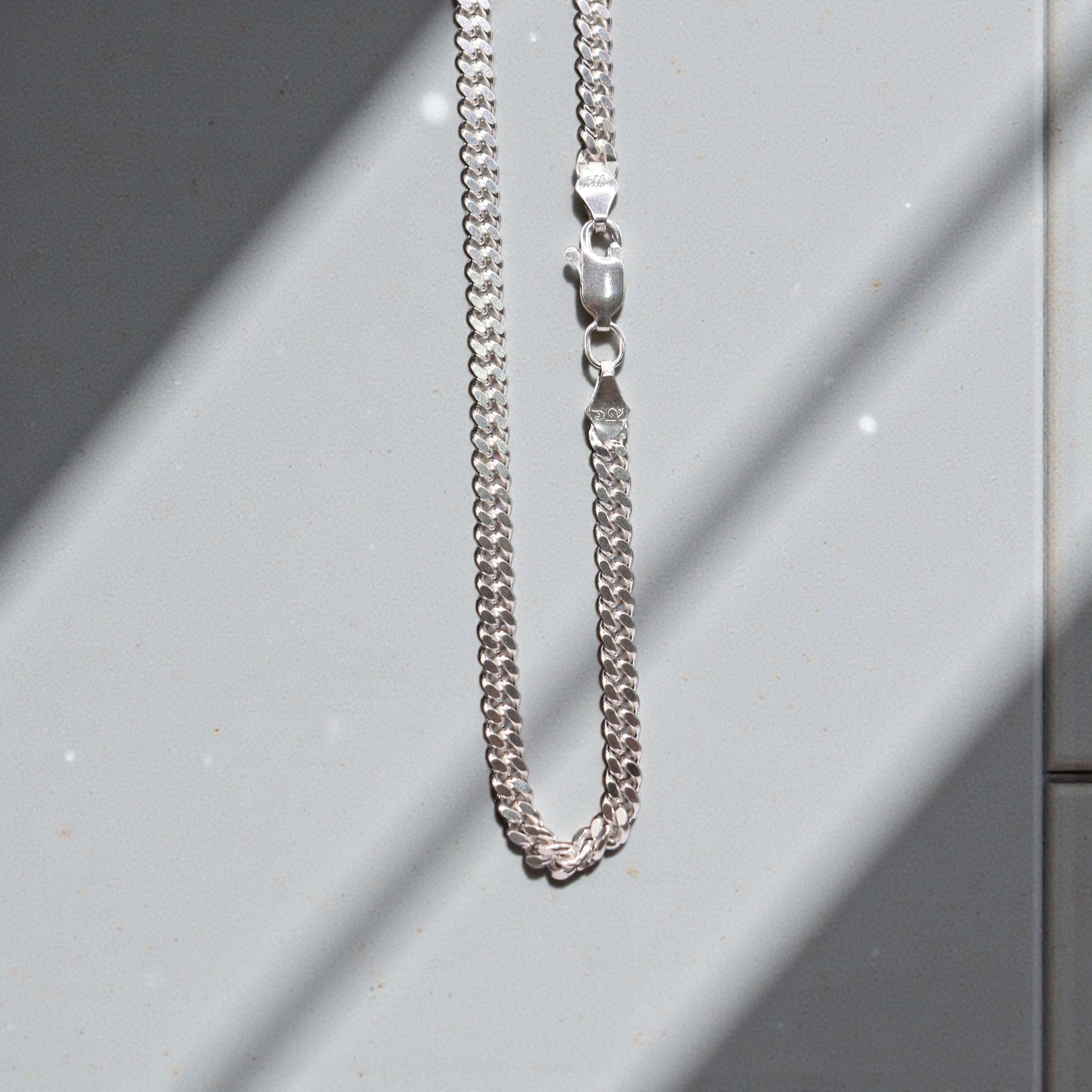 Cadena Cubana Cerrada Plata .925 55 cm