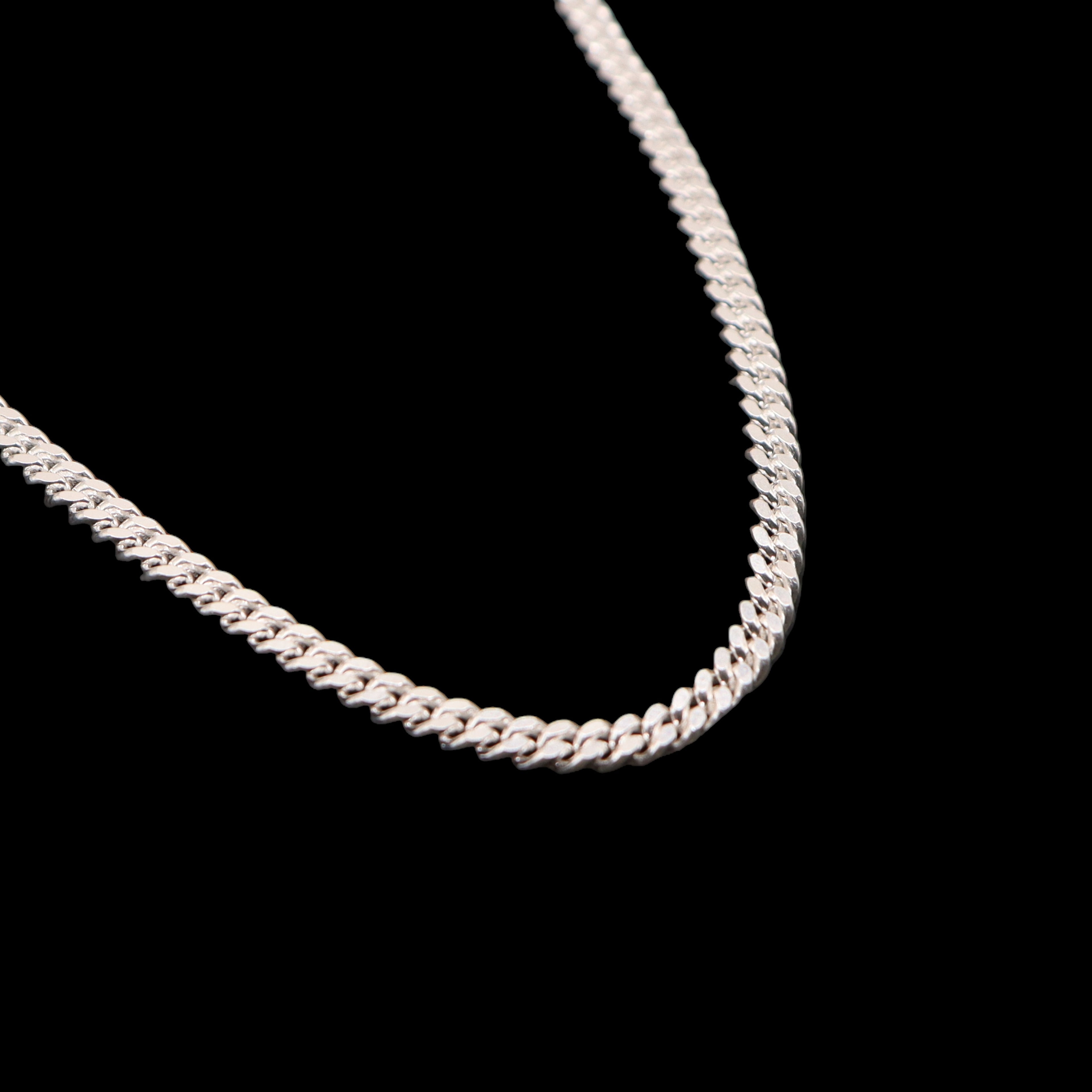 Cadena Cubana Cerrada Plata .925 55 cm